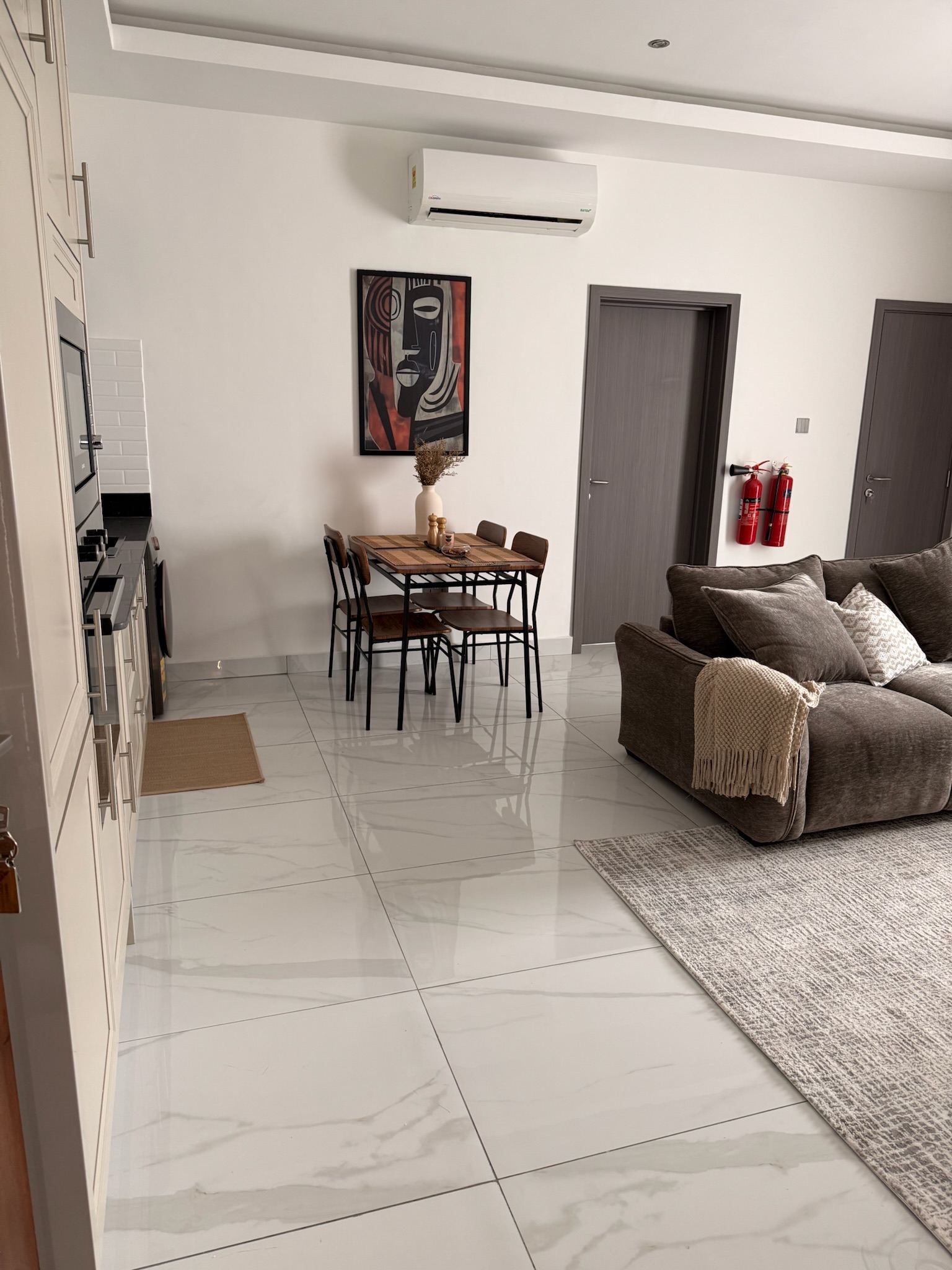 Open-plan living and kitchen